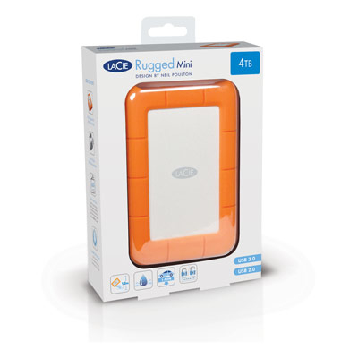 Rugged Mini disco duro externo 2 TB Naranja, Plata