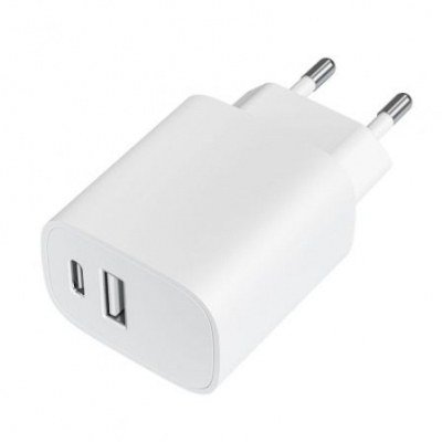 Cargador de Pared Leotec LECSPH20W2W/ 1x USB Tipo-C/ 1x USB/ 20W