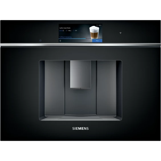 Cafetera superautomática integrable Siemens CT718L1B0 iQ700, depósito de 2,4 litros, Home Connect, negra
