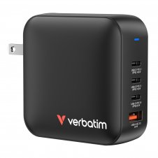 Verbatim Mini GaN Charger 165W Universal Negro Corriente alterna Carga rápida Interior