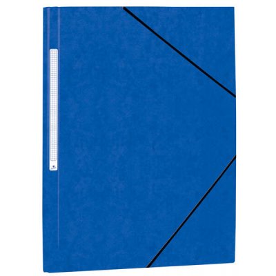 Mariola Carpeta de Carton Simil Prespan con Etiqueta en Lomo Folio 500gr/m2 - Medidas 34x25cm - Cierre con Goma Elastica - Color Azul