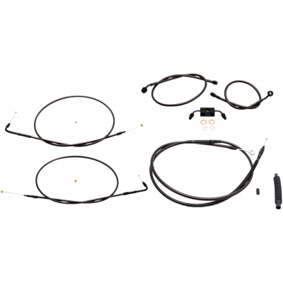 Kit líneas de freno/cables de manillar estándar Midnight trenzados LA CHOPPERS LA-8211KT-13M