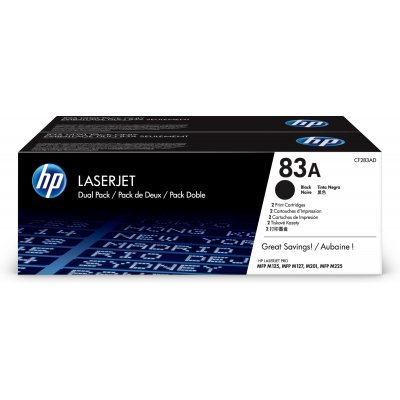 HP CF283A Negro Pack de 2 Cartuchos de Toner Originales - 83A