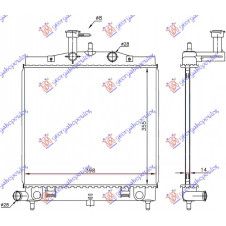 RADIATOR 1.0-1.1 PETROL (355x395) (NRF)