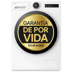Lavadora LG F4X9009TWCE, 9 kg, 1400 rpm, clase A-60%, blanco