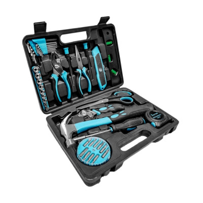 Cecotec CecoRaptor 4200 ToolBox Juego de Herramientas - Cierre de Boton - Asa Ergonomica - Incluye Accesorios - 31x22.5x7cm - Color Negro y Azul