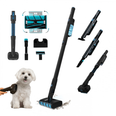 08399 aspiradora de pie y escoba eléctrica Aspiradora escoba 2 en 1 Batería Secar Sin bolsa 210 W Negro 2,5 Ah