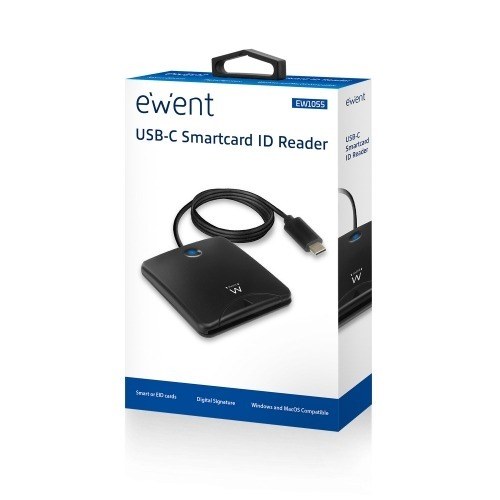 Ewent EW1055 Lector de DNI electrónicos y tarjetas inteligentes USB-C