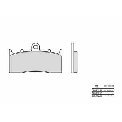 Pastillas de freno sinterizadas Brembo 07GR62SA 07GR62SA