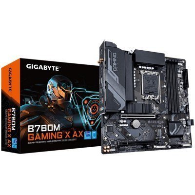 Placa base gigabyte b760m gaming x ax 1.2 1700 micro atx 4 x ddr5