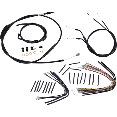 Kit completo líneas/cables en vinilo negro para manillar Ape Hanger BURLY BRAND B30-1046