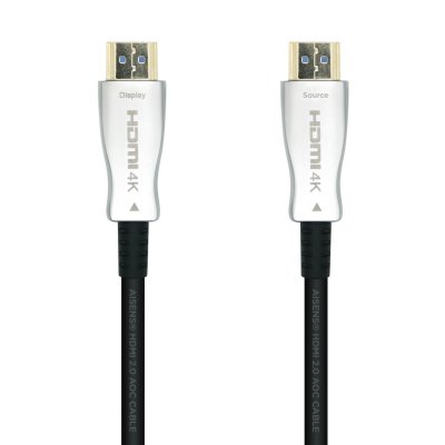 Cable HDMI 2.0 AOC 4K Aisens A148-0377/ HDMI Macho - HDMI Macho/ 15m/ Negro