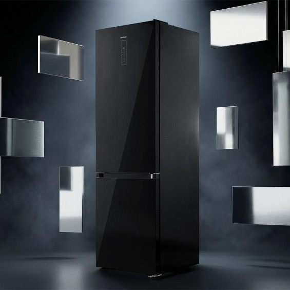 Frigorífico combi Cecotec 405 WL Elite Black Glass A, 200 x 59.5 x 66 cm, Total No Frost, clase A, 33 dB, 405 litros, Fresh Flex, cristal negro - imagen 2