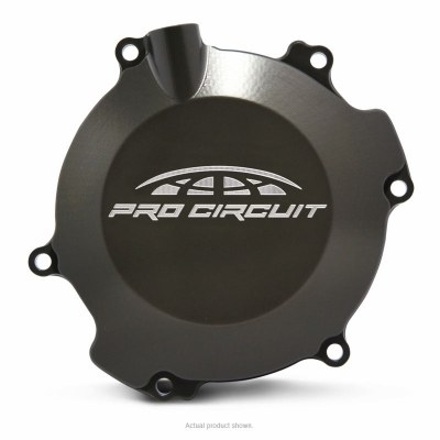 Tapa de embrague Pro Circuit para Kawasaki KX85/100: aluminio, negro CCK1085