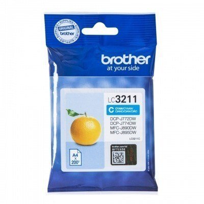 CARTUCHO INK JET BROTHER ORIGINAL CIAN LC3211C DCPJ572/MFCJ491