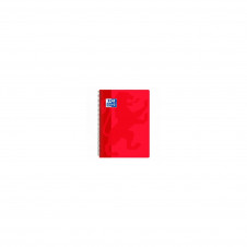 LIBRETA OXFORD CLASSIC ESPIRAL TAPA PLASTICO TRANSPARENTE 80 HOJAS ROJO 400079660