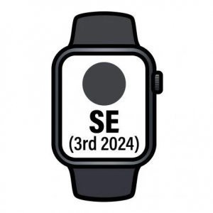 Apple Watch SE/ GPS/ 44mm/ Caja de Aluminio Medianoche/ Correa Deportiva Medianoche M/L