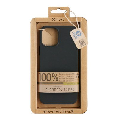 Funda muvit recycletek para apple iphone 12 - 12 pro negra