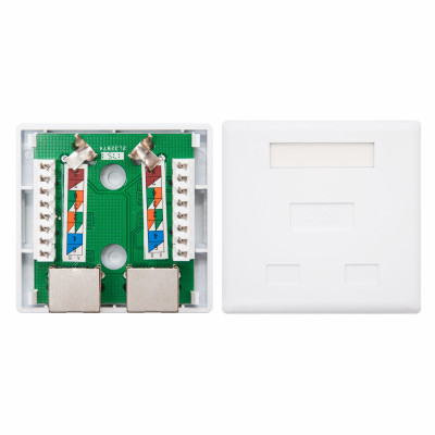 Nanocable - ROSETA SUPERFICIE RJ45 CAT.5E FTP 2 TOMAS, BLANCO