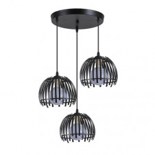 Plafon Latina Negro 3xe27 Regx40x40cm