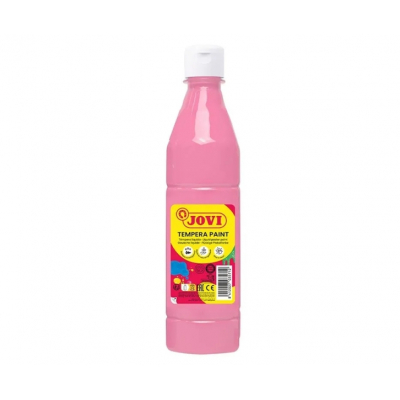 Jovi Tempera Paint Tempera Liquida 500ml - Base Agua - Lista para Usar - Alto Poder Cubriente - Secado Rapido - Excelente Fluidez - Adherencia en Multiples Superficies - Color Rosa