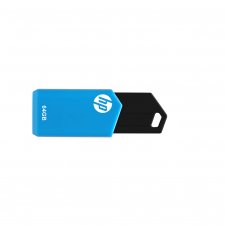 MEMORIA USB HP 64GB 2.0 NEGRO RETRACTIL AZUL CON NEGRO P-FD64GHPV150W-GE