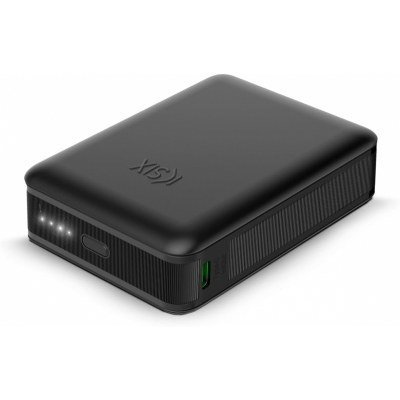 Ksix Powerbank Nano 10.000 mAh - Tamaño de Bolsillo - Power Delivery - 22.5 W - Cable USB-C a USB-C - Carga Simultanea - Color Negro