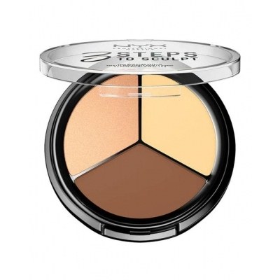 Nyx 3 Steps to Sculpt Face Sculpting Palette Light 5g