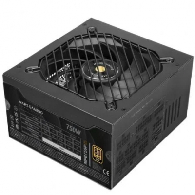 Fuente de Alimentación Mars Gaming MPB750PSI/ 750W/ Ventilador 14cm/ 80 Plus Gold