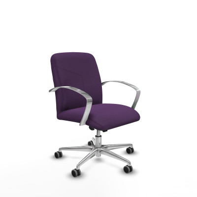 Caudete confidente basculante bali morado brazos aluminio base aluminio ruedas 65mm engomadas