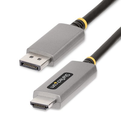 Cable Adaptador de 2m DisplayPort a HDMI - 8K 60Hz - 4K 144Hz - HDR10 - Conversor de Vídeo Activo DP 1.4 a HDMI 2.1 - Convertidor DisplayPort a HDMI