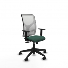 Piqueras y Crespo Motilla sincro malla blanca bali verde botella brazos 1D base piramidal ruedas 65mm nailon