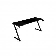 Mars Gaming MGD-X160, Mesa Gaming Ergonómica, Superficie en Fibra de Carbono, Estructura Metálica, Alfombrilla XXL, Soporte Auriculares y Bebida, Ge