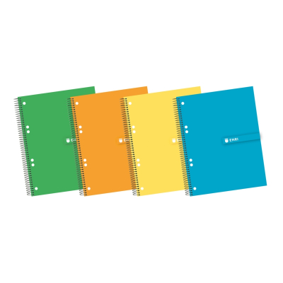 Enri A5+ Europeanbook - Tapa Extradura Resistente - Espiral Duradero - 140 Hojas de Papel de Alta Calidad - Formato 5x5 - Colores Surtidos