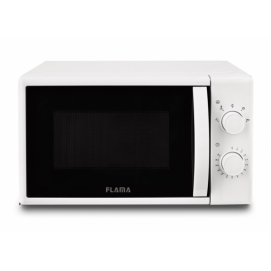 Microondas de superficie Flama 1824FL 20 litros 700W analógico con temporizador de color blanco