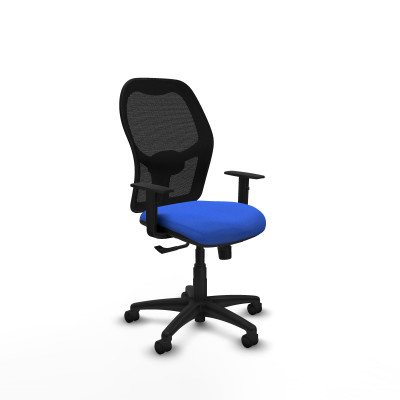 Alocén sincro malla negra bali azul brazos 1D base poliamida ruedas nailon 50mm