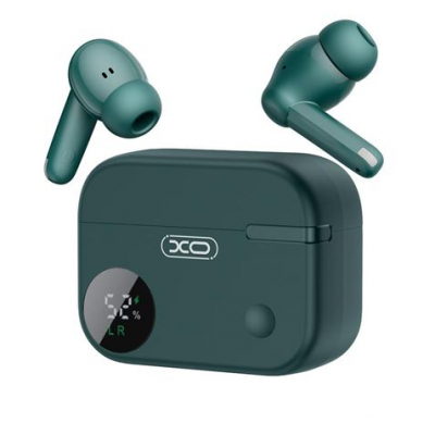 XO G34 Auriculares Bluetooth 5.4 - TWS - Cancelacion de Ruido ENC+ANC - Caja con Display LCD - Color Verde