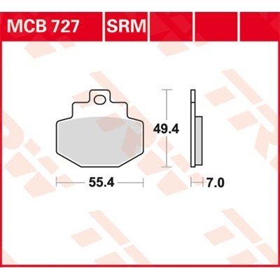 Pastillas de freno metal sinterizado SV TRW MCB727
