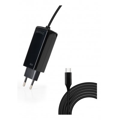 Tooq - CARGADOR PORTÁTIL GAN USB-C PD 100W, CÚBICO NEGRO
