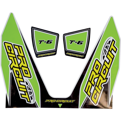 T-6 Exhaust Decals PRO CIRCUIT DC22T6-GRN