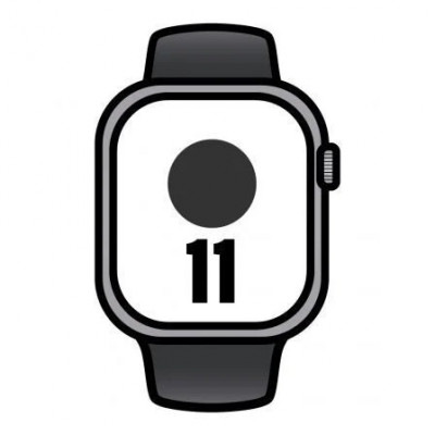 Apple Watch Series 11/ GPS/ 42mm/ Gris Espacial/ Correa Negro (S/M)