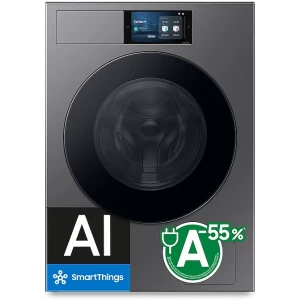 Lavadora Samsung WF90F09C4SU3, 9 kg, 1400 rpm, clase A, grafito