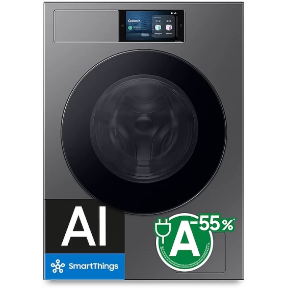 Lavadora Samsung WF90F09C4SU3, 9 kg, 1400 rpm, clase A, grafito