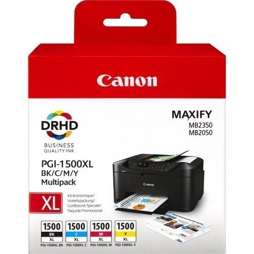 Canon PGI1500XL Pack de 4 Cartuchos de Tinta Originales - 9182B004/9182B010