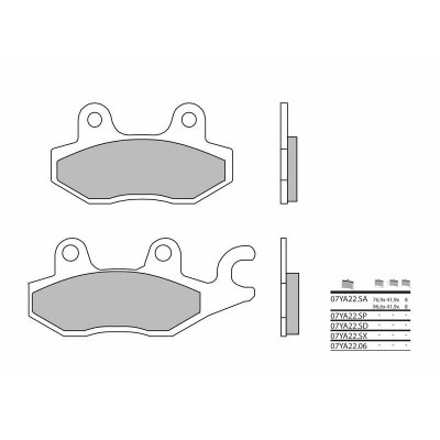 Pastillas de freno sinterizadas de competición Brembo 07YA22SX 07YA22SX