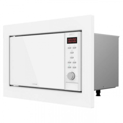 Cecotec GrandHeat 2350 Built-In White Microondas Encastrable con Grill 23L 900W - Temporizador - 9 Funciones Preconfiguradas