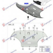 CUBIERTA DEBAJO DE PARACHOQUE DELANTERO(O)