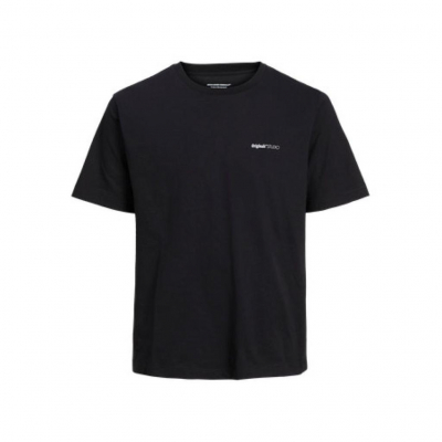 Camiseta JACK & JONES JORVARENNA PAINTED BACK TEE SS CRE NECK 12273646 Negro Negro