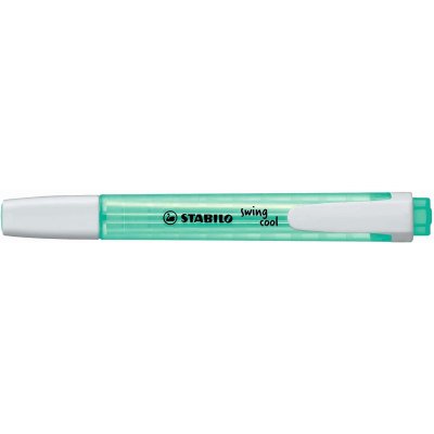 Stabilo Swing Cool Marcador Fluorescente - Cuerpo Plano - Punta Biselada - Trazo entre 1 y 4mm - Tinta con Base de Agua - Antisecado - Color Turquesa