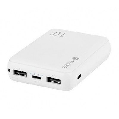 Powerbank natec trevi compact 10000 mah 2xusb - a usb - c blanco